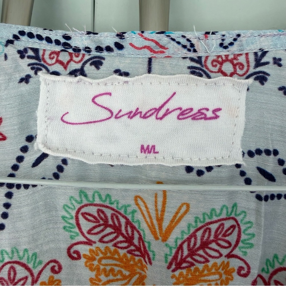 SUNDRESS x REVOLVE Tiya Dress In Saint Tropez Patchwork Print Size M/L - Picture 3 of 8